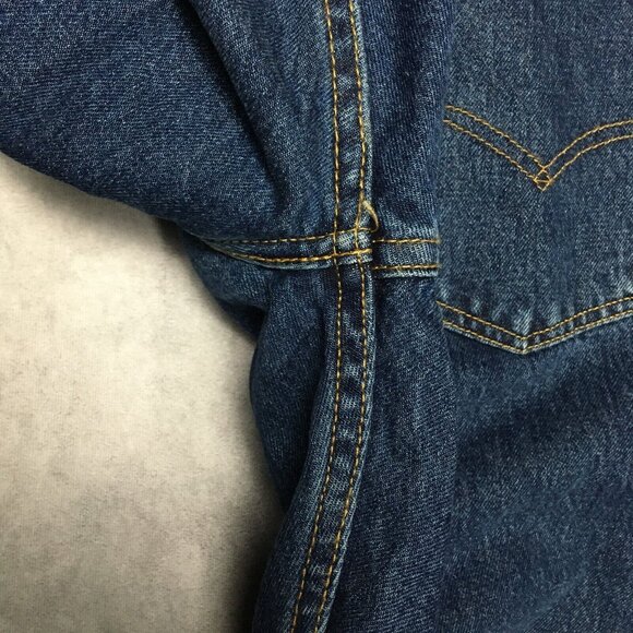 Levis Mens 505 Regular Fit Blue Jeans size 38x29 Cotton Denim Pants Copper Rivet - Picture 10 of 14